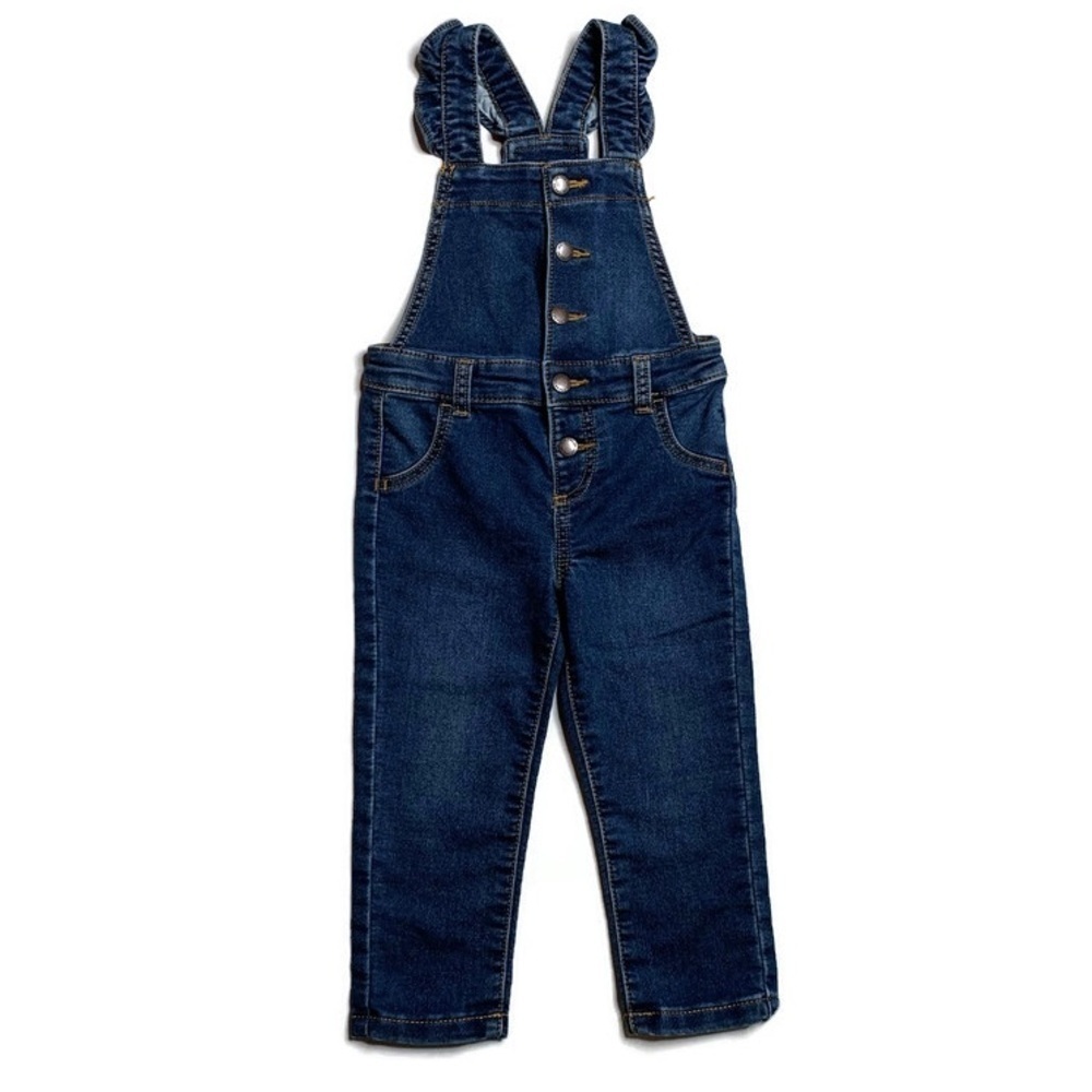 Joe fresh girls 3Y ruffled overalls jeans‎